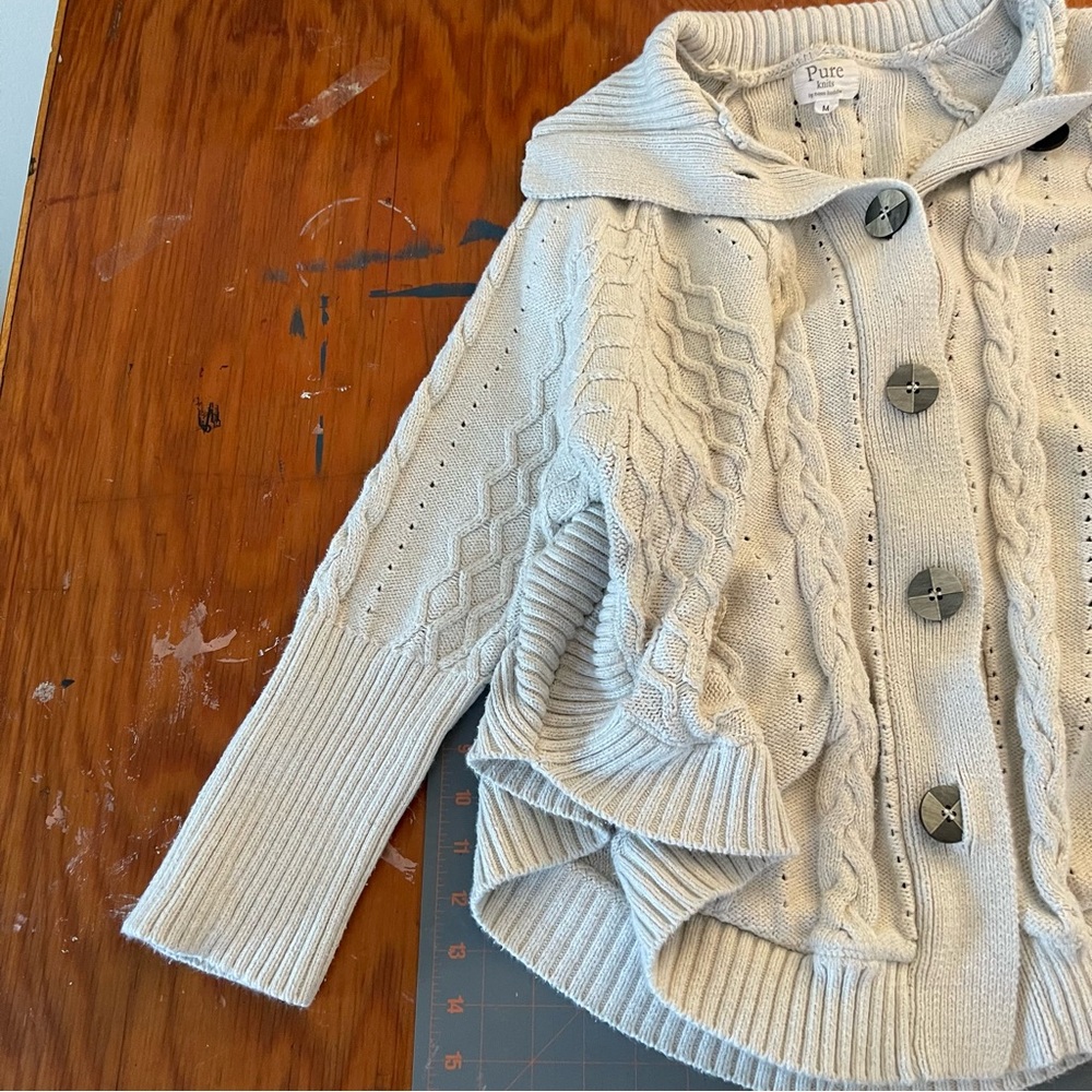 Neon Buddha Cream Knit Sweater - Picture 2 of 8